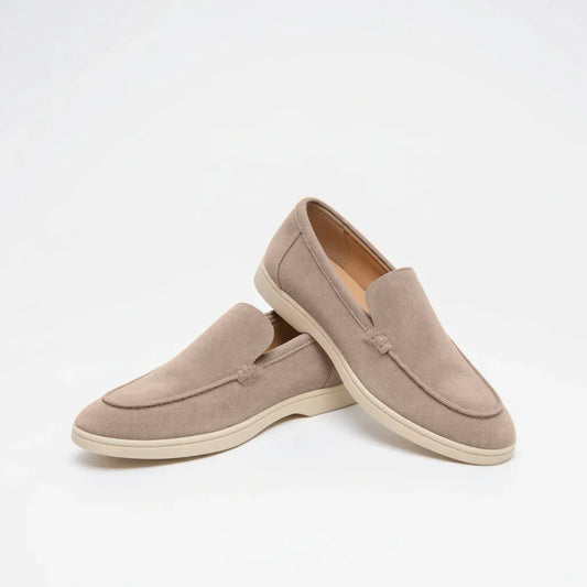 MONACO Old Money Suede Loafers Azure Blue
