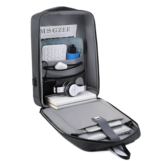 Gzan Executive Backpack - 15" Laptop, Waterproof, USB Port, and TSA Lock